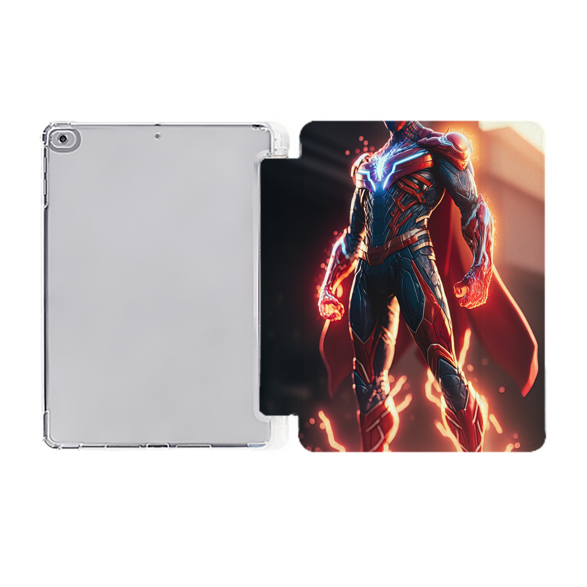 （画像用） Spider Man スパイダーマン IPad ケース ペン収納付き 三つ折りスタンド PUレザー×シリコン 対応機種9.5/10.5/10.9インチ